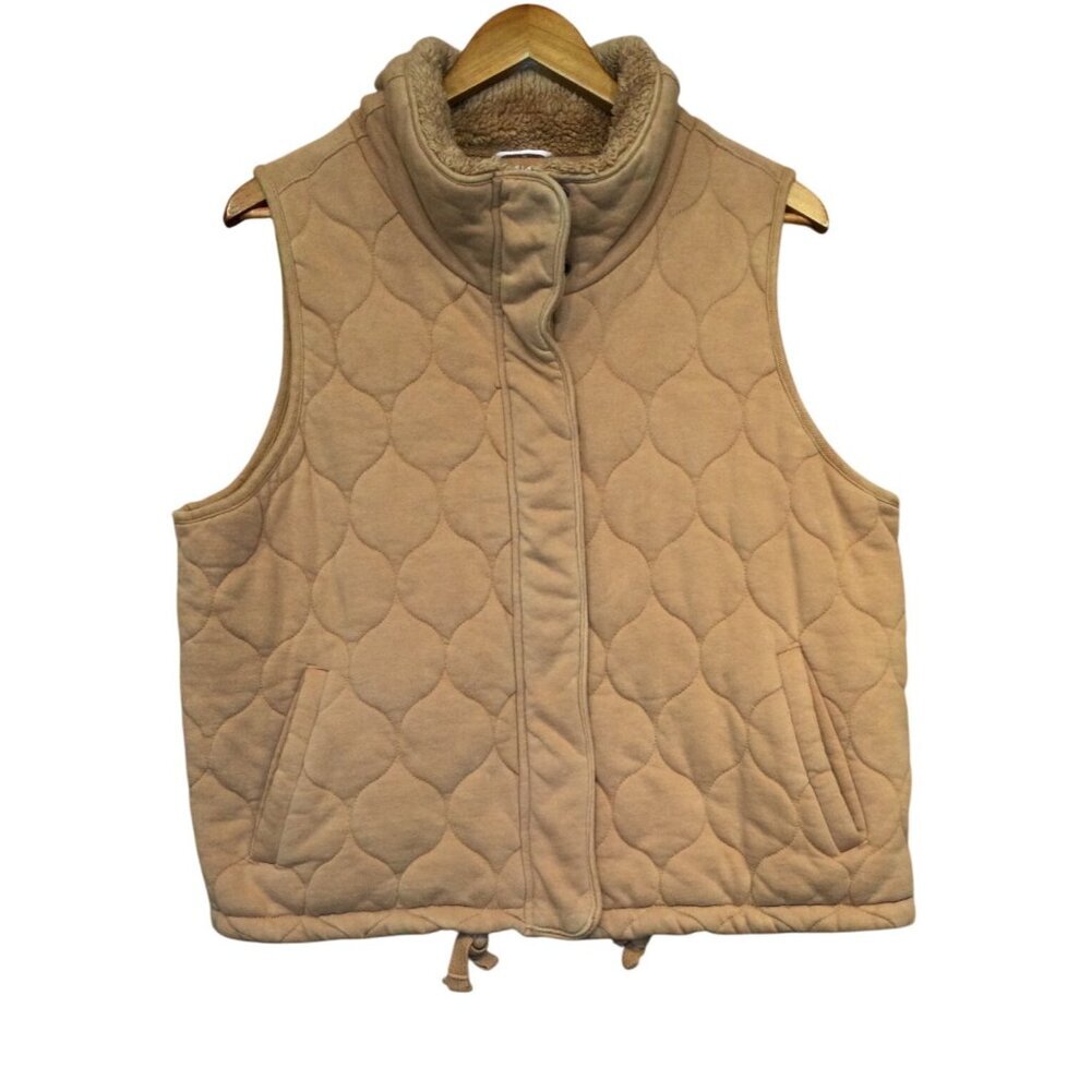 Calia By Carrie Underwood Quilted Fleece Lined Vest Size XL Beige Outdoor
